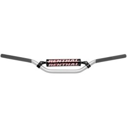 RENTHAL KIEROWNICA 7 8 CALA 22MM MX HANDLEBAR SILVER RC PADDED Z GĄBKĄ