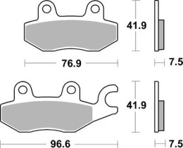 SBS KLOCKI HAMULCOWE RACING DUAL CARBON NINJA 400 18