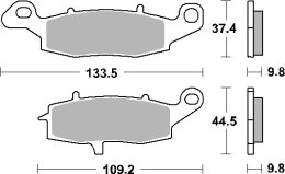 SBS KLOCKI HAMULCOWE KH231 EXCEL ZŁOTE SUZUKI 1800 INTR