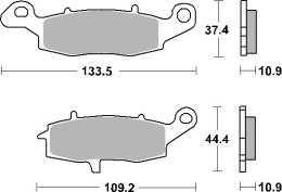 SBS KLOCKI HAMULCOWE KH231 2 CERAMIC