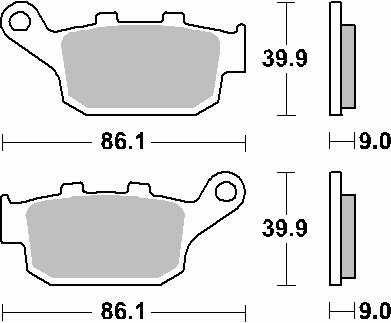 SBS KLOCKI HAMULCOWE KH496 CERAMIC HONDA CBR250 300 650
