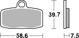 SBS KLOCKI HAMULCOWE KH612 ZŁOTY KTM GAS GAS TXT125 250