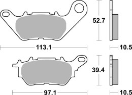 SBS KLOCKI HAMULCOWE KH662 STREET STANDART CERAMIC YZF-R25 15-20, YZF-R3 MT-03 16-20, MT-25 16-