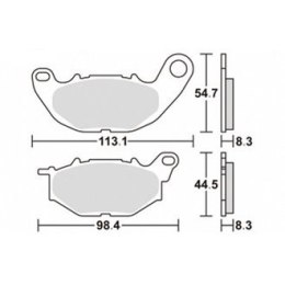 SBS KLOCKI HAMULCOWE KH663 PASUJE DO: YZF-R25 15-20, YZF-R3 15-23 PRZÓD