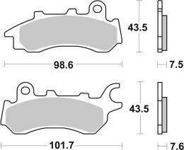 SBS KLOCKI HAMULCOWE KH716 STREET CERAMIC HONDA CB 125 F 17-21 PRZÓD BLACK