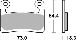 SBS KLOCKI HAMULCOWE KH724 STREET EXCEL SINTER ZŁOTY BMW S 1000RR, R 1250GS