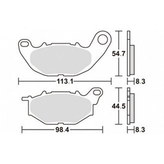 SBS KLOCKI HAMULCOWE PRZÓD KH663 YAMAHA YZF R25 15