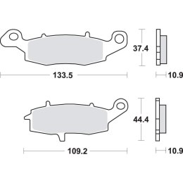 SBS KLOCKI HAMULCOWE KH231 2 EXCEL ZŁOTY KAWASAKI VN900