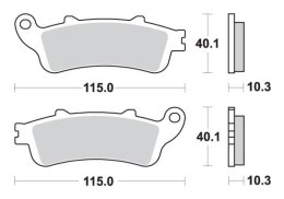 SBS KLOCKI HAMULCOWE KH261/2 STREET EXCEL/RACING SINTER KOL. ZŁOTY