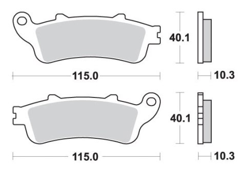 SBS KLOCKI HAMULCOWE KH261/2 STREET EXCEL/RACING SINTER KOL. ZŁOTY