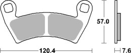 SBS KLOCKI HAMULCOWE KH452 OFF-ROAD SINTER PASUJE DO: 500 700 800 900 1000