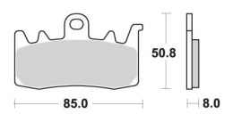 SBS KLOCKI HAMULCOWE KH630 CARBON APRILIA,BMW