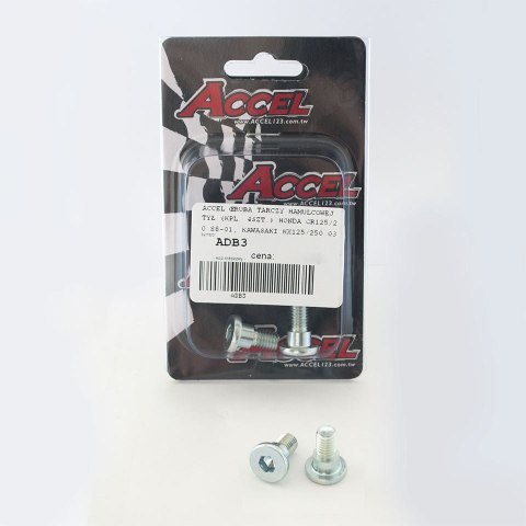 ŚRUBA TARCZY HAMULCOWEJ TYŁ KPL 4 SZT. M8 CR 125/250 88-01, KXF 250 04-16