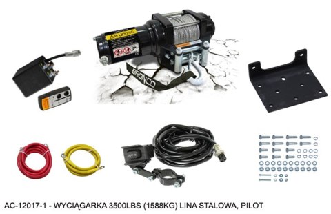 NACHMAN WYCIĄGARKA 3500LBS 1588KG LINA STALOWA 5.5