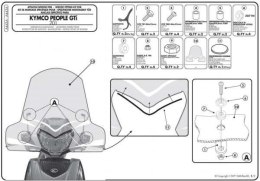 KAPPA MOCOWANIE SZYBY KYMCO PEOPLE GTI 125-300 10-