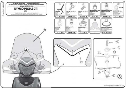 KAPPA MOCOWANIE SZYBY KYMCO PEOPLE GTI 125-300 10-