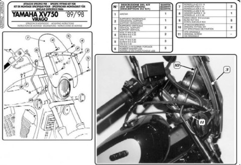 KAPPA MOCOWANIE SZYBY YAMAHA XV 535 89-00 -