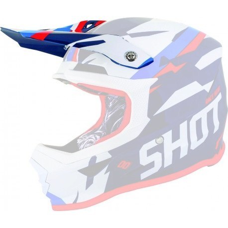 SHOT RACING CZĘŚCI DASZEK (PEAK) DO KASKU FURIOUS SCORE BLUE/NEON ORANGE KOLOR NIEBIESKI/POMARAŃCZOWY FLUO