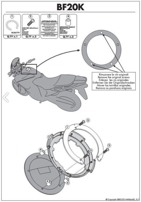 KAPPA MOCOWANIE TANKLOCK CROSSTOURER 1200 12-13 KAPPA MOCOWANIE TANKLOCK CROSSTOURER 1200 12-13