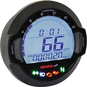 KOSO LICZNIK MOTOCYKLOWY UNI DL-03SR PODŚWIETLENIE BIAŁE UNI BLACK EL