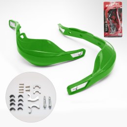 BIKETEC OSŁONY RĄK HANDBARY ALU ZIELONE 22 28MM