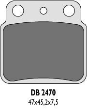 DELTA BRAKING KLOCKI HAMULCOWE KH137 LTZ400 LTR450 TYŁ-ZASTĘPUJĄ DB2470MX-D ORAZ DB2470QD-D