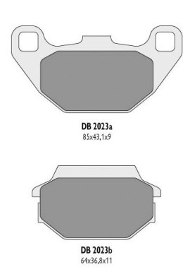 DELTA BRAKING KLOCKI HAMULCOWE KH305 KYMCO, SYM-ZASTĘPUJĄ DB2023QD-D I DB2023MX-D