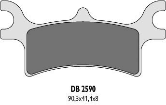 DELTA BRAKING KLOCKI HAMULCOWE KH314 TYŁ-ZASTĘPUJĄ DB2590MX-D ORAZ DB2590QD-D