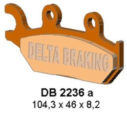 DELTA BRAKING KLOCKI HAMULCOWE KH645 CAN AM MAVERIC 1000 PRAWY-ZASTĘPUJĄ DB2236MX-D ORAZ DB2236QD-D