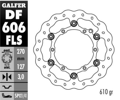 GALFER TARCZA HAMULCOWA WAVE 270 MM KTM WSZYSTKIE MODELE, HUSABERG NG140