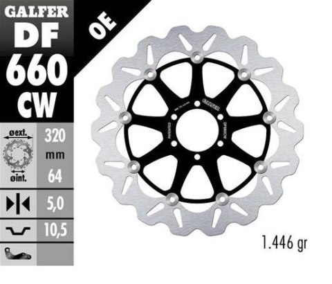 GALFER TARCZA HAMULCOWA PRZÓD APRILIA; BENELLI; BIMOTA; CAGIVA; DUCATI; KTM GALFER TARCZA HAMULCOWA PRZÓD APRILIA; BENELLI; BIMOTA; CAGIVA; DUCATI; KTM
