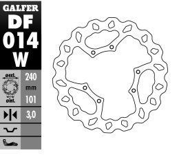 GALFER TARCZA HAMULCOWA PRZÓD HONDA CR 125R/250R 95-07, 500 95-00, CRF 250R