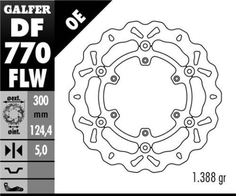 GALFER TARCZA HAMULCOWA PRZÓD KTM 950/990 ADVENTURE 02-11 GALFER TARCZA HAMULCOWA PRZÓD KTM 950/990 ADVENTURE 02-11