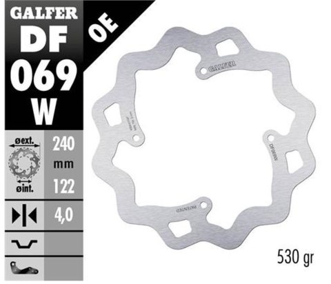GALFER TARCZA HAMULCOWA TYŁ HONDA CRF 250R/450R 02- GALFER TARCZA HAMULCOWA TYŁ HONDA CRF 250R/450R 02-