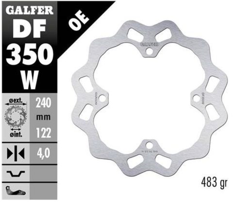 GALFER TARCZA HAMULCOWA TYŁ SUZUKI RMZ 450 06-18 GALFER TARCZA HAMULCOWA TYŁ SUZUKI RMZ 450 06-18