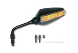FAR LUSTERKO PRAWE UNIWERSALNE Z KIERUNKOWSKAZEM LED BLACK KOMPLET DO 6885
