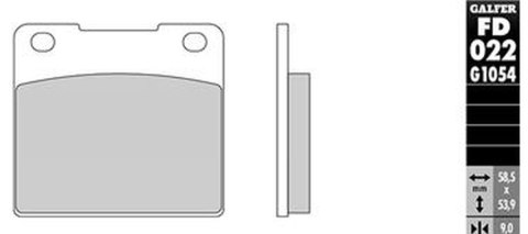 GALFER KLOCKI HAMULCOWE KH36 PÓŁMETALICZNE