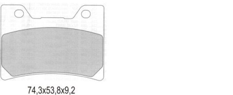 GALFER KLOCKI HAMULCOWE KH160 PÓŁMETALICZNE YAMAHA