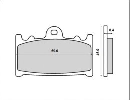 KLOCKI HAMULCOWE KH158 KAWASAKI SUZUKI PRZÓD