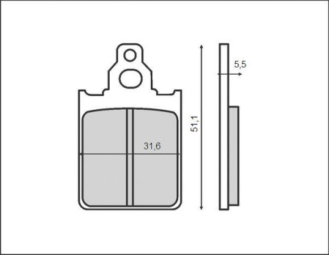 KLOCKI HAMULCOWE KH186 PIAGGIO VESPA PRZÓD