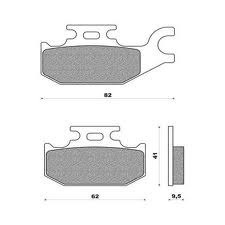 KLOCKI HAMULCOWE KH307 YFM 400 450 TYŁ METALICZNY
