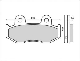 KLOCKI HAMULCOWE KH411 SUZUKI AN 250 01-02