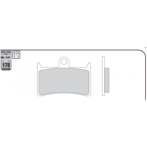 GALFER KLOCKI HAMULCOWE KH252 / KH380 PÓŁMETALICZNE