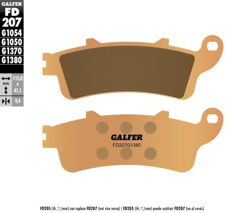 GALFER KLOCKI HAMULCOWE KH281 KH261 METAL SKUTER T