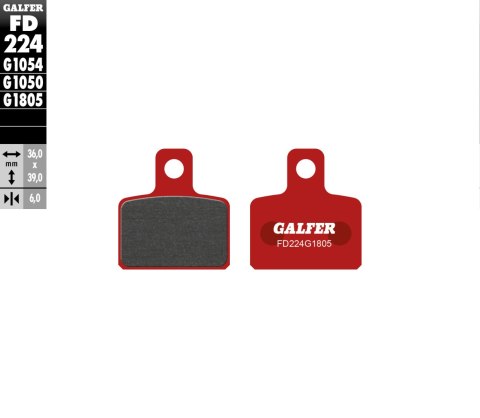 GALFER KLOCKI HAMULCOWE KH351 TRIAL CZERWONE