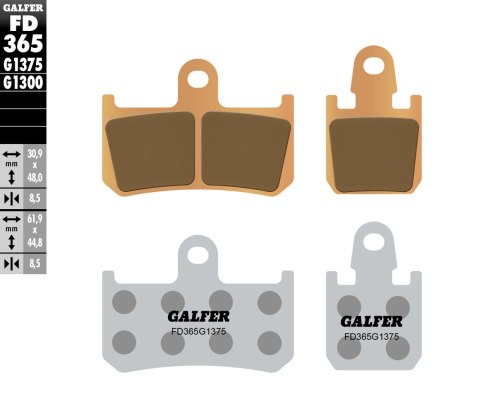 GALFER KLOCKI HAMULCOWE KH442 4 SPIEK METALICZNY GALFER KLOCKI HAMULCOWE KH442 4 SPIEK METALICZNY