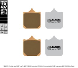 GALFER KLOCKI HAMULCOWE KH604/4 SPIEK METALICZNY GOLD