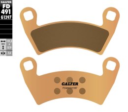 GALFER KLOCKI HAMULCOWE KH656 POLARIS RZR SPIEK METALICZNY ZŁOTE ATV PRZÓD