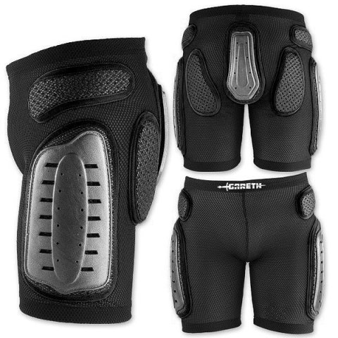 GARETH MX LEGS SPODENKI Z OCHRANIACZAMI KOLOR CZARNY ROZMIAR XL