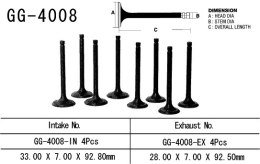 VESRAH ZAWÓR SSĄCY KAWASAKI KZ 650C/E/B/D 77-80 33,0 X 7,0 92,8 MM OEM: 120